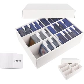 2-Pack Trading Card Storage Box, 3-Row Card Storage Box with Dividers, 3000-Count Corrugated Card Box for Baseball Cards, TCG, MTG & Top Loaders in Saudi Arabia