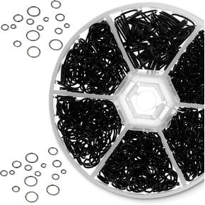 970Pcs Black Jump Rings,Stainless Steel Jump Rings for Jewelry Making,Connectors O Ring Chainmail Ring for DIY Bracelet Earrings Necklace Repair(4/5/6/7/8/10mm) in Saudi Arabia