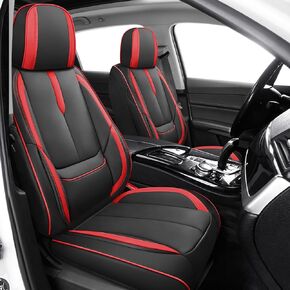 ILMO 2PCS Nappa Leather Seat Covers for Nissan Frontier 2000-2026 – Memory Foam Padded, Scratch-Resistant Front Seat Covers (Black & Green) in Saudi Arabia