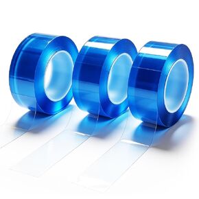 3 Pack Non-Adhesive Vinyl Wrap Amazing Tape, Double Sided Self-Clinging Reusable Multi-Purpose Tape for Plumbing Repairs, Crafts, Sewing, Outdoor, Workshop & Office, 1" x 50ft Per Roll (Total 150ft) in Saudi Arabia