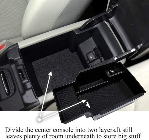 Center Console Armrest Storage Box Compatible with Honda Civic 2012 2013 2014 2015 ABS Tray Insert Organizer Glove Pallet in Kuwait