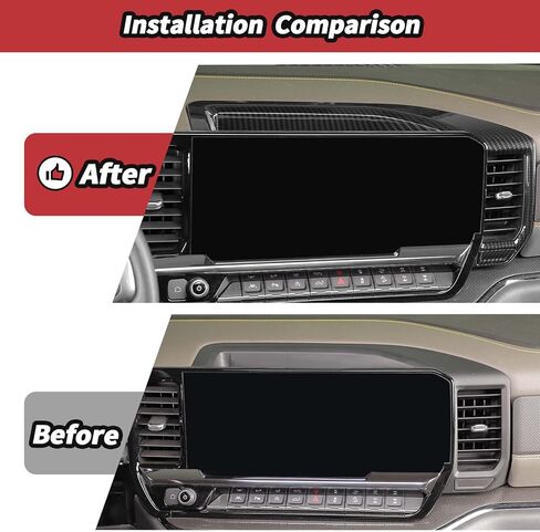 JeCar for Silverado Carbon Fiber Interior Center Console Dash Panel Trim Cover Trim for 2022 2023 2024 Chevrolet Chevy Silverado 1500 (1pcs) in Kuwait
