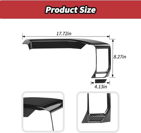 JeCar for Silverado Carbon Fiber Interior Center Console Dash Panel Trim Cover Trim for 2022 2023 2024 Chevrolet Chevy Silverado 1500 (1pcs) in Kuwait