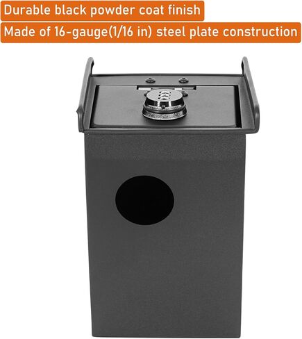 Hooke Road JK Wrangler Center Console Safe Lockbox Insert Armrest Storage for 2011-2018 Jeep Wrangler JK & Unlimited, Heavy Duty Black Steel Password Lock Box Vault in Kuwait