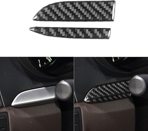 Real Premium Carbon Fiber Sticker Set Car Center Console Gear Shift Panel Multimedia Control Frame Cover Trim Compatible with Mazda CX-9 CX9 2016-2023 Auto Interior Accessories Black in Saudi Arabia