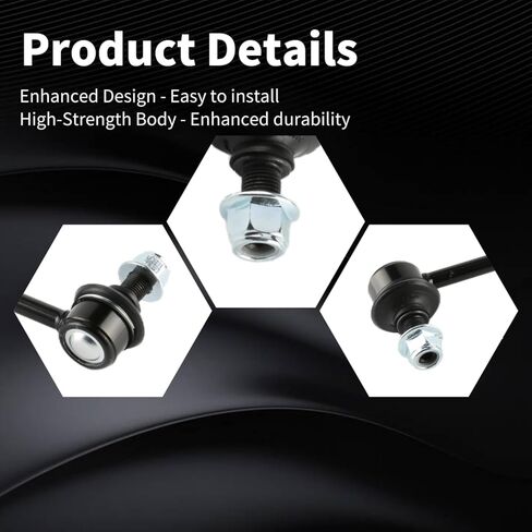 Front Sway Bar Link Fit for Chevrolet City Express 2015-2018 Nissan Juke 2011-2017 Leaf 2011-2012 NV200 Sentra 2013-2019 K750719-2pcs [K750719 546189AM1A 54618CY00A] in Kuwait