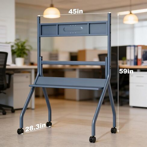 Smart Board Stand for Interactive Whiteboard 55"-86", Mobile Stand with 4 Lockable Wheels, Whiteboard Portable Cart for the Modern Office School Classroom Home, Stable, Easy to Install and Move in Saudi Arabia