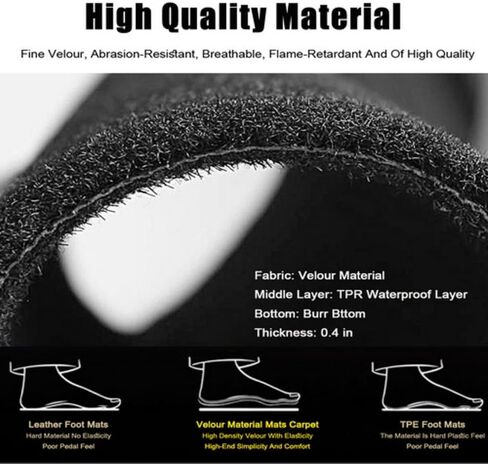 GXARTS 3 PCS Both Front and Rear Velour Replacement Floor Mats Carpet Black Compatible with Honda CRV CR-V 2017 2018 2019 2020 2021 2022 Anti- Slip in Kuwait