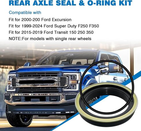 Rear Axle Seal and O-Ring Kit Fit for 1999-2024 Ford Super Duty F250 F350,2000-2005 Excursion, 2015-2019 Transit 150 250 350,Inner Wheel Seal Rear Hub Oil Seal Replace for 370247A, E5TZ-4A331-A in Kuwait