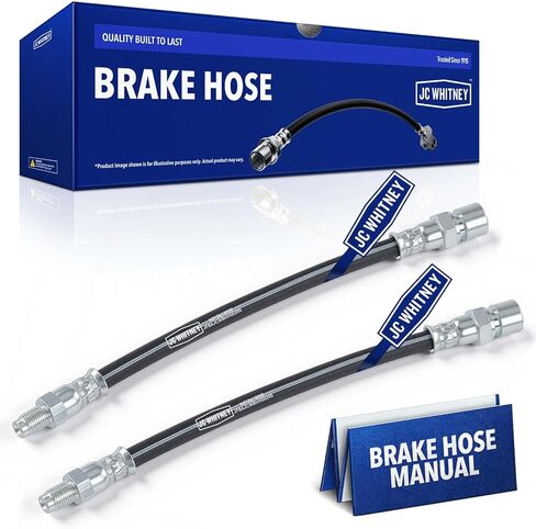 JC Whitney JFBAJCWBHH00396 Set of 2 Rear Left & Right Brake Hydraulic Hoses - Compatible with Volkswagen Beetle 1968-1979, Sedan 1968-2004, Super Beetle 1971-1979 in Kuwait