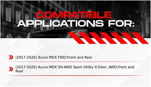 R1 Concepts Front and Rear Brake Kit Fits 2017-2020 Acura MDX| Optimum Oep Pads, Blank Rotors| Hardware| 13.0" Front & 13.0" Rear in Kuwait