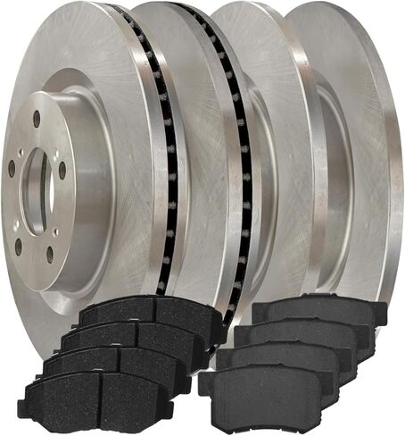 AutoShack Front & Rear Brake Rotors & Premium Pads for Honda, CR-V 2012-2016, FWD L4 2.4L in Kuwait