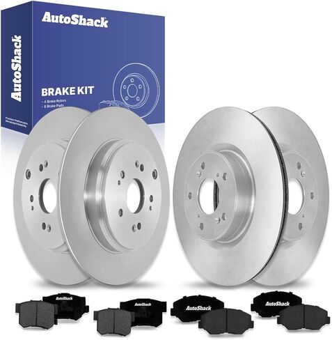 AutoShack Front & Rear Brake Rotors & Premium Pads for Honda, CR-V 2012-2016, FWD L4 2.4L in Kuwait