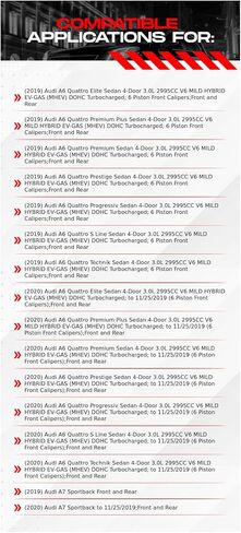 R1 Concepts Front and Rear Brake Kit Fits 2019-2020 Audi A6, A7| Euro Ceramic Brake Pads and Blank Brake Rotors| 14.76" Front & 13.0" Rear in Kuwait