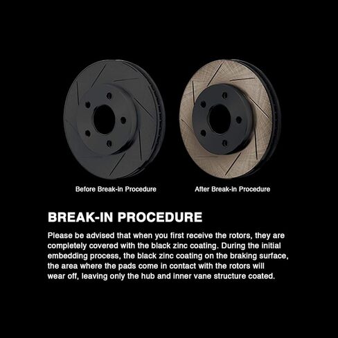 Power Sport Front Brake Kit For 2002-2008 Mini Cooper| Slotted Brake Rotors| Ceramic Brake Pads and Rotors Kit in Kuwait