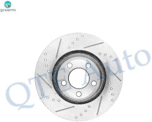 PM Auto Set of 12 Front 288.15mm-Rear 285mm Drilled Slotted Brake Disc Rotors-Ceramic Brake Pad Kit Replacement For 2003-2006 Jeep Liberty Front 7732A-D856 in Kuwait