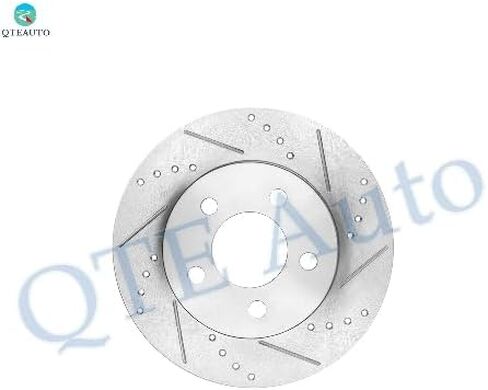 PM Auto Set of 12 Front 288.15mm-Rear 285mm Drilled Slotted Brake Disc Rotors-Ceramic Brake Pad Kit Replacement For 2003-2006 Jeep Liberty Front 7732A-D856 in Kuwait