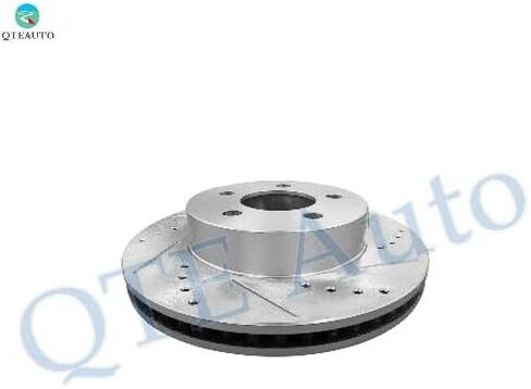 PM Auto Set of 12 Front 288.15mm-Rear 285mm Drilled Slotted Brake Disc Rotors-Ceramic Brake Pad Kit Replacement For 2003-2006 Jeep Liberty Front 7732A-D856 in Kuwait