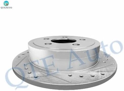 PM Auto Set of 12 Front 288.15mm-Rear 285mm Drilled Slotted Brake Disc Rotors-Ceramic Brake Pad Kit Replacement For 2003-2006 Jeep Liberty Front 7732A-D856 in Kuwait
