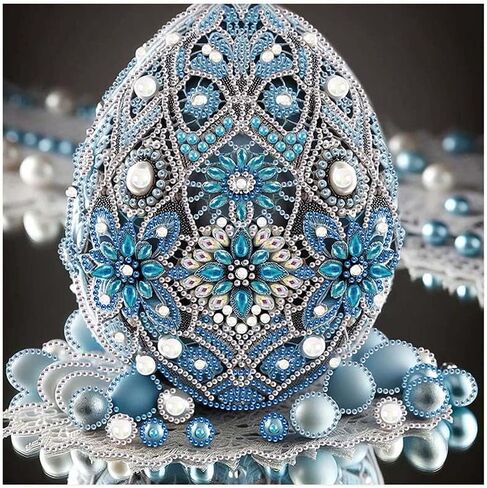 Diamond Painting Kits for Adults Egg, 5D Special Shape Diamond Art Kits for Beginners, Crystal Rhinestones Painting for Home Wall Decoration, 12×12 Inch in Kuwait
