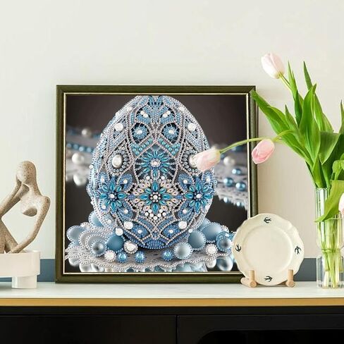Diamond Painting Kits for Adults Egg, 5D Special Shape Diamond Art Kits for Beginners, Crystal Rhinestones Painting for Home Wall Decoration, 12×12 Inch in Kuwait