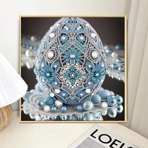 Diamond Painting Kits for Adults Egg, 5D Special Shape Diamond Art Kits for Beginners, Crystal Rhinestones Painting for Home Wall Decoration, 12×12 Inch in Kuwait