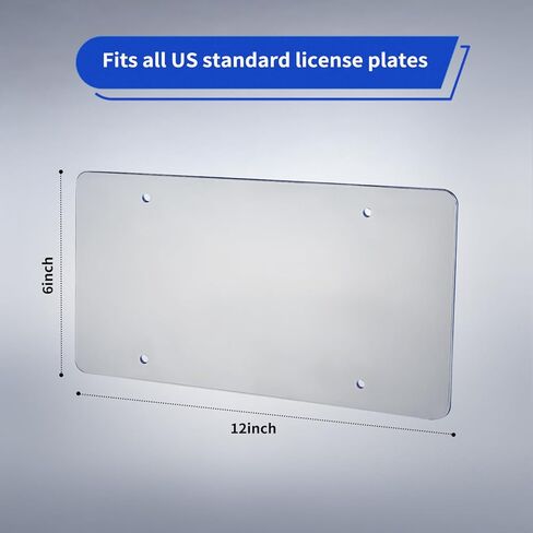 2 Pack Transparency License Plate Holder, License Plate Protector, ABS Car Front/Rear License Plate Frame with Screws Caps, Fit Any Standard US Plates in Saudi Arabia