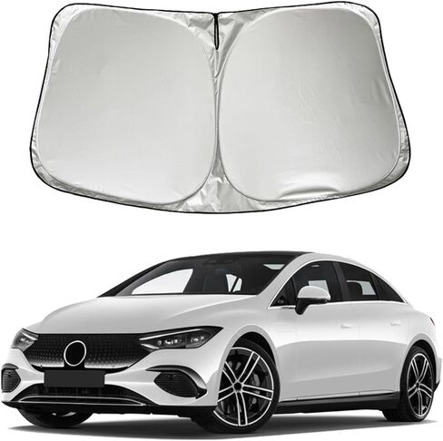 Car Windshield Sun Shade Sunshade Compatible with Mercedes Benz EQE 350 450 4MATIC Sedan (Not for EQE SUV) 2026 2025 2024 2023 Accessories, Foldable Car Front Window Sun Shield Visor in Saudi Arabia