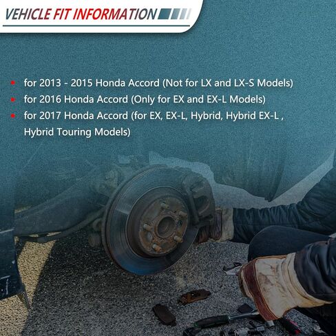 D1451 D1654 Front Rear Ceramic Brake Pads for 2013-2017 Honda Accord (8 pcs) Driver Passenger Side in Saudi Arabia