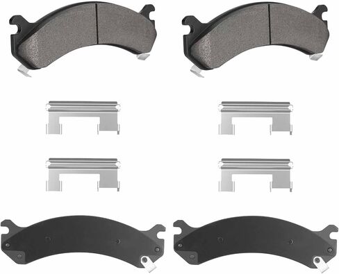 4PCS Front Semi-Metal Brake Pads Set for Chevry Silverado 1500 HD/2500/3500, for GMC Sierra 1500/2500/3500, Savana/Yukon XL 2500/Hummer H2, for Avalanche/Suburban/Express 2500,for Cadillac DeVille DTS in Kuwait