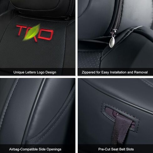 Lexland Seat Covers for 4Runner 2025+ Full Coverage Black Seat Protector Nappa Leather Waterproof Seat Protector with Letter Style for Toyota 4runner 2025+ Airbag Compatible(5-Seater) in Saudi Arabia
