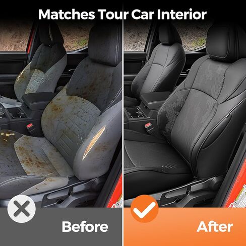 TAPTES مجموعة كاملة من أغطية مقاعد السيارة مناسبة تمامًا لسيارة Toyota Tacoma 2026 2025 2024، طاقم الكابينة المزدوج الجيل الرابع (الغاز فقط) من الجلد المقاوم للماء لتغطية الشاحنات وملحقات حماية الالتقاط الأمامية الخلفية، أسود مموه in Kuwait