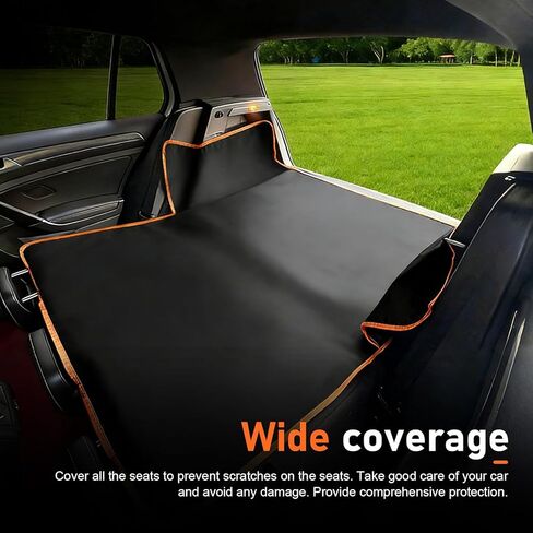 Car Trunk Cover, Waterproof 600D Fabric Pets Trunk Protector, Anti-tear Large size Pets Mat with Secure Straps, Universal for Most Cars Trucks SUVs (Black) in Saudi Arabia