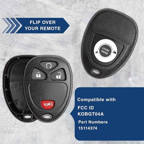 KeylessOption Just the Case Keyless Entry Remote Key Fob Shell Replacement For 15114374 in Saudi Arabia
