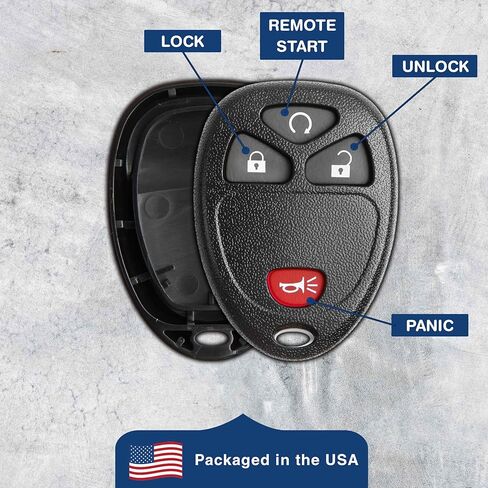 KeylessOption Just the Case Keyless Entry Remote Key Fob Shell Replacement For 15114374 in Saudi Arabia