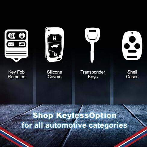 KeylessOption Just the Case Keyless Entry Remote Key Fob Shell Replacement For 15114374 in Saudi Arabia