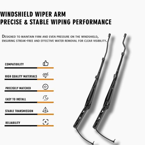 1 Pair Front Windshield Wiper Arm Kit Chevrolet GMC Isuzu 1996-2014 Express Savana 1500 2500 3500 4500 Cargo 2003-2009 C4500 C5500 C6500 C7500 C8500 Replace OE 42545 42546 15072707 15072708 in Saudi Arabia