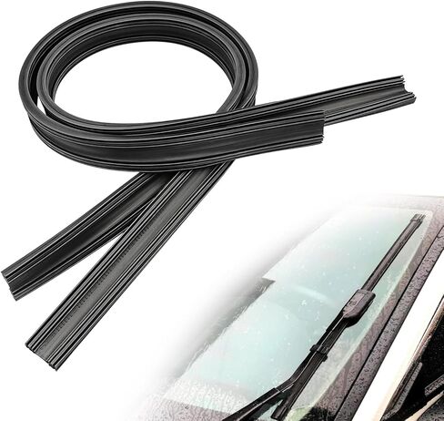 4 Pieces Silicone Windshield Wiper Blades Refills, DIY Adjustable Car Windscreen Wiper Rubber Strips, Universal Replacement Boneless Insert Silicone Strips for Car, Truck, SUV (25.59Inch) in Kuwait