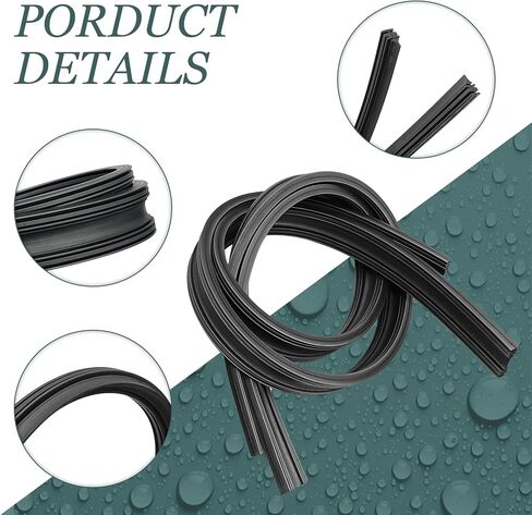 4 Pieces Silicone Windshield Wiper Blades Refills, DIY Adjustable Car Windscreen Wiper Rubber Strips, Universal Replacement Boneless Insert Silicone Strips for Car, Truck, SUV (25.59Inch) in Kuwait