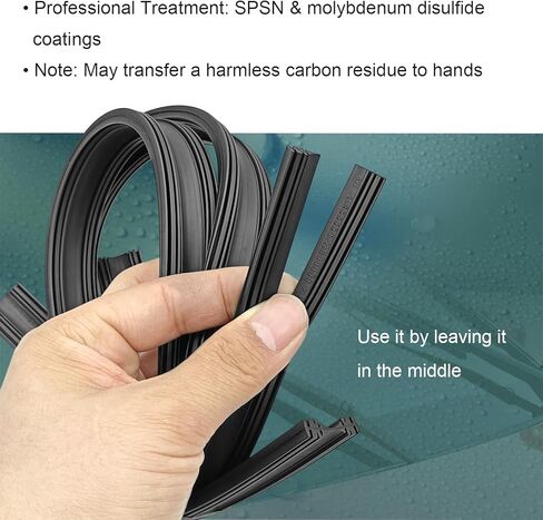 4 Pieces Silicone Windshield Wiper Blades Refills, DIY Adjustable Car Windscreen Wiper Rubber Strips, Universal Replacement Boneless Insert Silicone Strips for Car, Truck, SUV (25.59Inch) in Kuwait