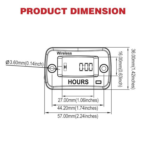 HM019V Vibration Timer,TOT Timing,Maintenance Reminder,Sensltlvity Selection,Used for Gasoline Engine Equipmen: Such as Generators, Lawn Mowers, Motorcycles, ATVs, etc in Saudi Arabia