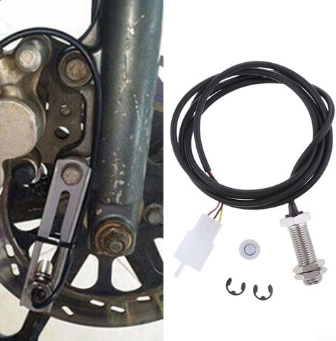 Versatile Motorcycle Digital Odometer Sensor Cable with 2 Magnets, 3 - Pin Connector for Speedometer and Tachometer in Saudi Arabia
