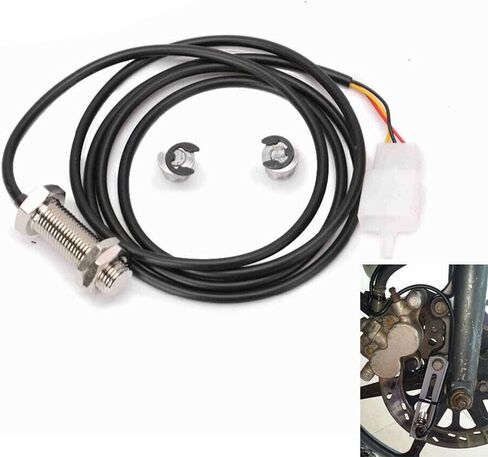 Versatile Motorcycle Digital Odometer Sensor Cable with 2 Magnets, 3 - Pin Connector for Speedometer and Tachometer in Saudi Arabia