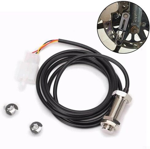 Versatile Motorcycle Digital Odometer Sensor Cable with 2 Magnets, 3 - Pin Connector for Speedometer and Tachometer in Saudi Arabia