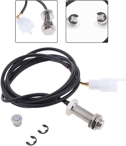 Versatile Motorcycle Digital Odometer Sensor Cable with 2 Magnets, 3 - Pin Connector for Speedometer and Tachometer in Saudi Arabia
