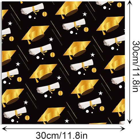 24 Sheets Black Gold Graduation Pattern Paper 12 x 12 In Graduation Scrapbook Paper 12 Designs Grad Black and Gold Decorative Cardstock Gold Origami Papers for Card Making Photo Album in Kuwait