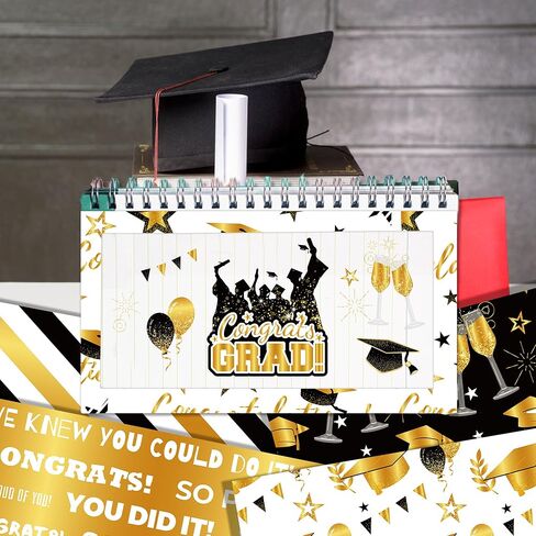 24 Sheets Black Gold Graduation Pattern Paper 12 x 12 In Graduation Scrapbook Paper 12 Designs Grad Black and Gold Decorative Cardstock Gold Origami Papers for Card Making Photo Album in Kuwait