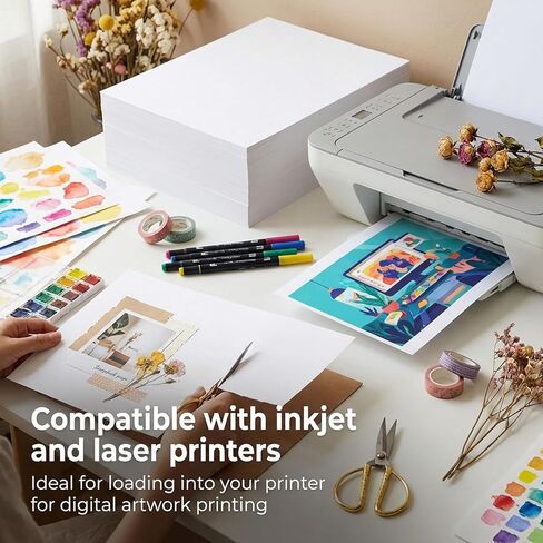 210 Sheets Linen Cardstock Paper 8.5 x 11 Invitation Textured Card Stock Heavyweight 92lb 250gsm for Printer Index Cards Holiday Making DIY Arts Blank Note Greeting Postcards (Beige) in Saudi Arabia