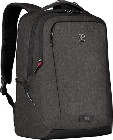 Wenger MX Professional laptop backpack with tablet pocket, notebook up to 16 inches, tablet of up to 10 inches, organizer, 21 L, for men and women, office, business travel, uni, mottled gray, 611641 in Saudi Arabia