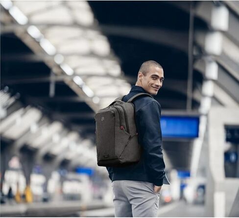Wenger MX Professional laptop backpack with tablet pocket, notebook up to 16 inches, tablet of up to 10 inches, organizer, 21 L, for men and women, office, business travel, uni, mottled gray, 611641 in Saudi Arabia